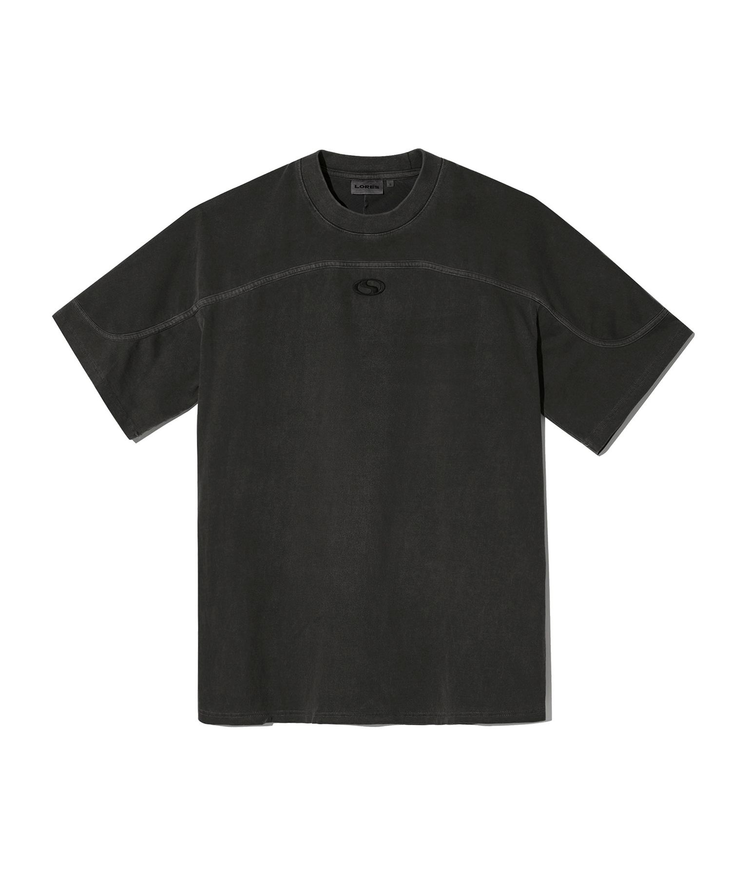 MUSINSA公式 | LORES Drop-Shoulder Dyed Tee - Charcoal