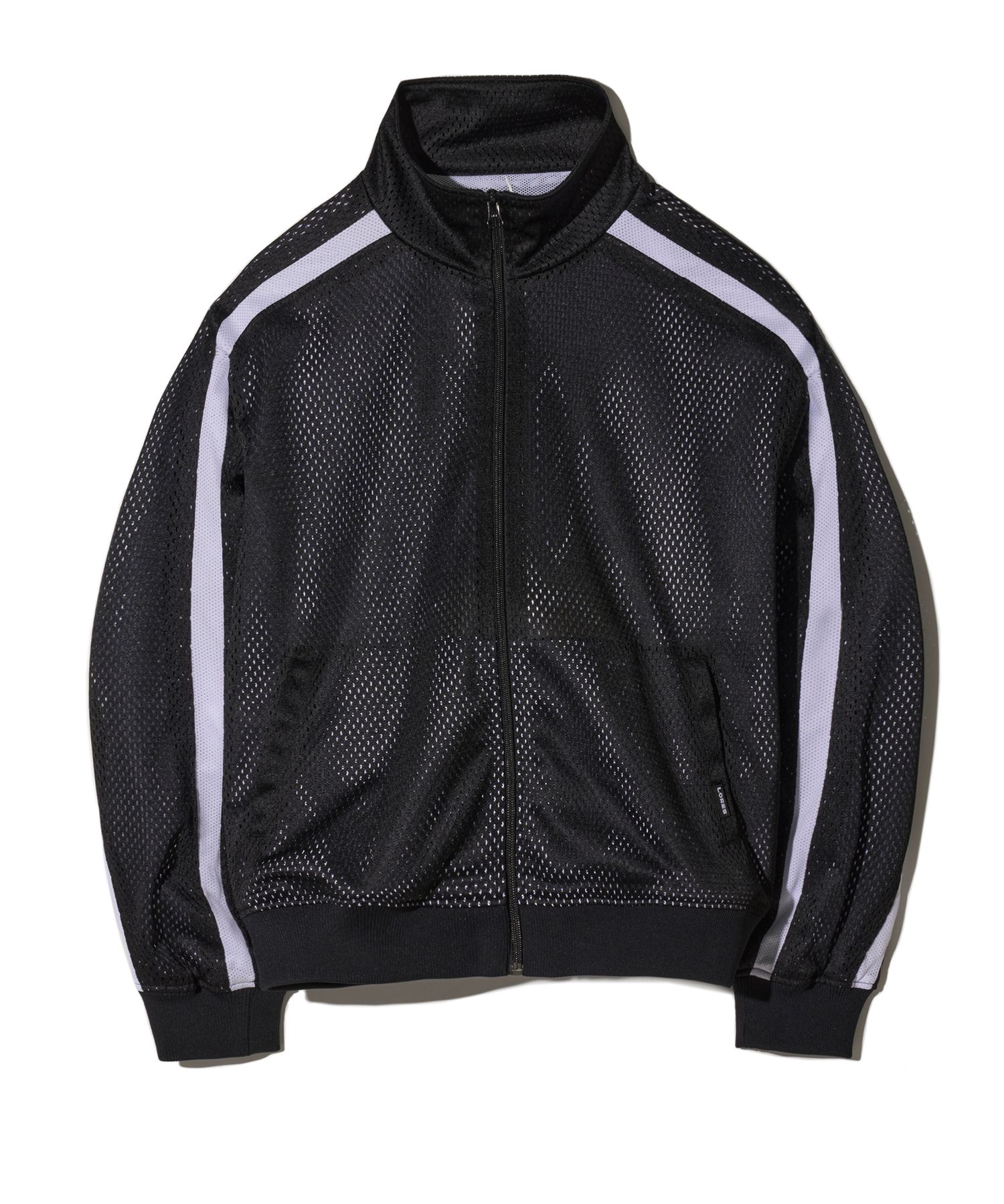 MUSINSA公式 | LORES Layered Mesh Track Jacket - Black