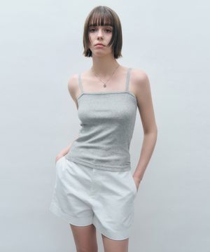 [정린 PICK] [4color] 골지 코튼 스트링 슬리브리스 MDTS057