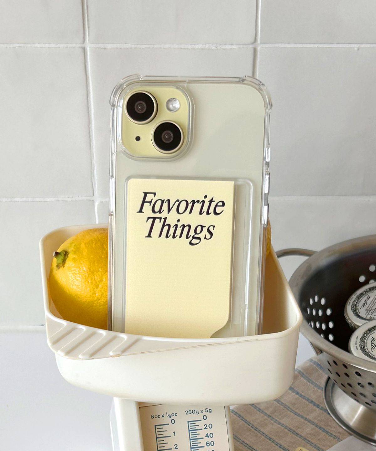 필위드러브(FILLWITHLOVE) 카드수납 젤리 폰케이스 - favorite things(lemon)