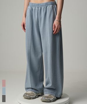 Pintuck Pigment Wide pants - 3COL