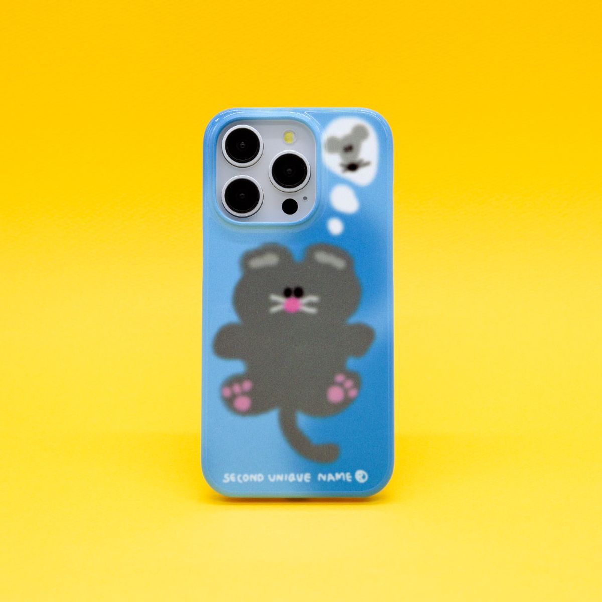 세컨드유니크네임(SECOND UNIQUE NAME) SUN CASE GRAPHIC CAT WITH MOUSE