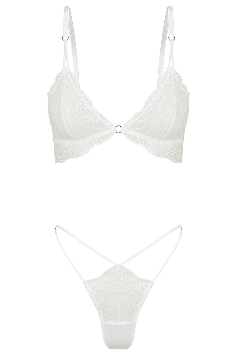 [SET] 플레르 브라렛 & 스트랩 브리프 크림
