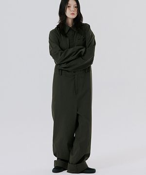 유니섹스 점프수트 카키