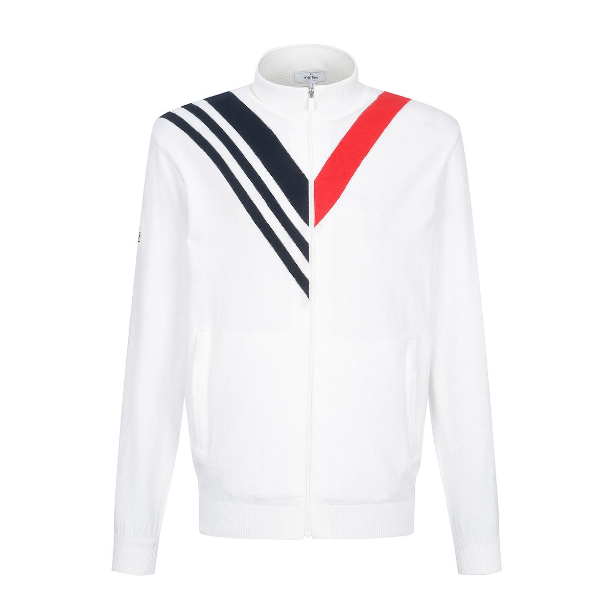 마틴골프(MARTINE GOLF) Color Matching Zip-up Swearter_O/White (Men)