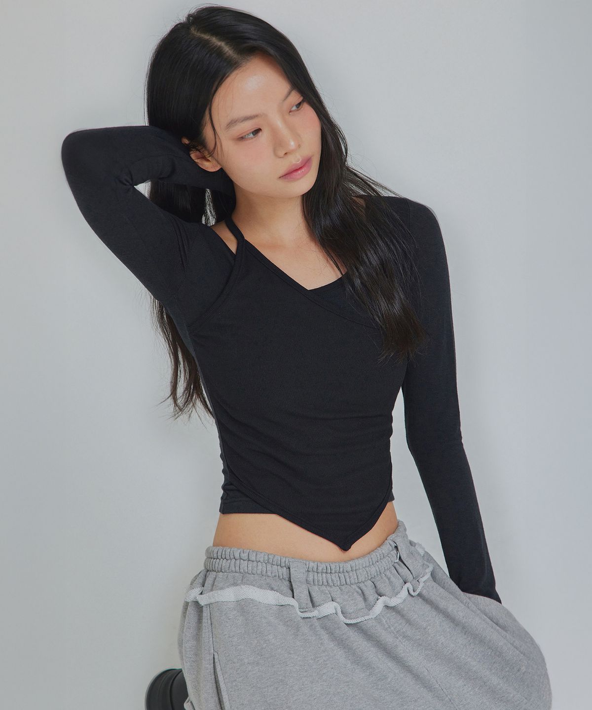탑걸(TOPGIRL) POINTY SLEEVELESS LAYERED TOP_T416TP137