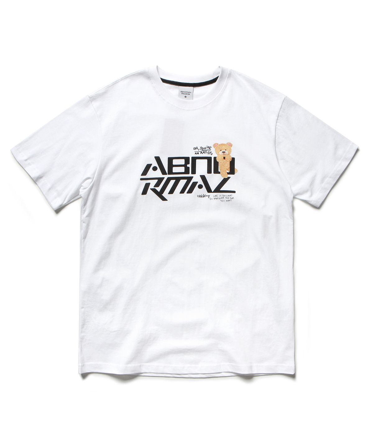 앱놀머씽(ABNORMALTHING) 심볼릭 베어 티셔츠 화이트 (SYMBOLIC BEAR T-SHIRT WHITE)