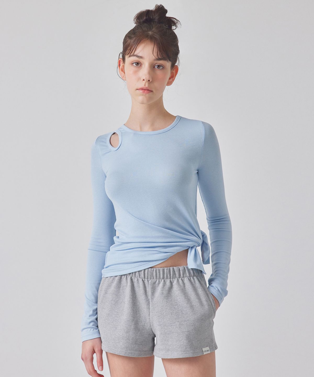 탑걸(TOPGIRL) SHOULDER CUT-OUT LONG SLEEVE TOP_T416TP121