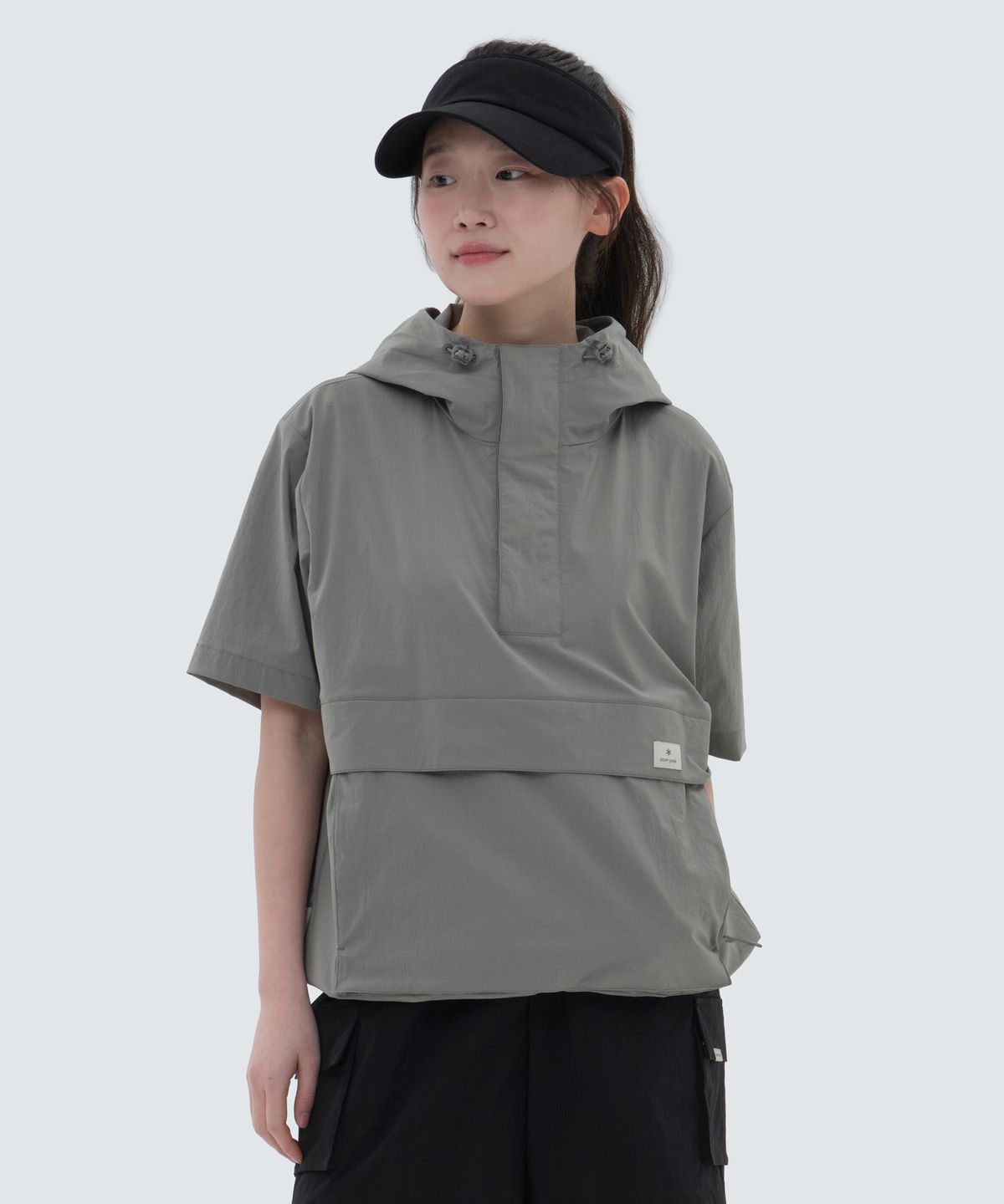 스노우피크 어패럴(SNOWPEAK APPAREL) 루트 후드 반팔 아노락 Light Khaki (S24MURAN65)