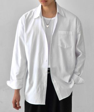 스탠다드핏 무지옥스포드셔츠_화이트