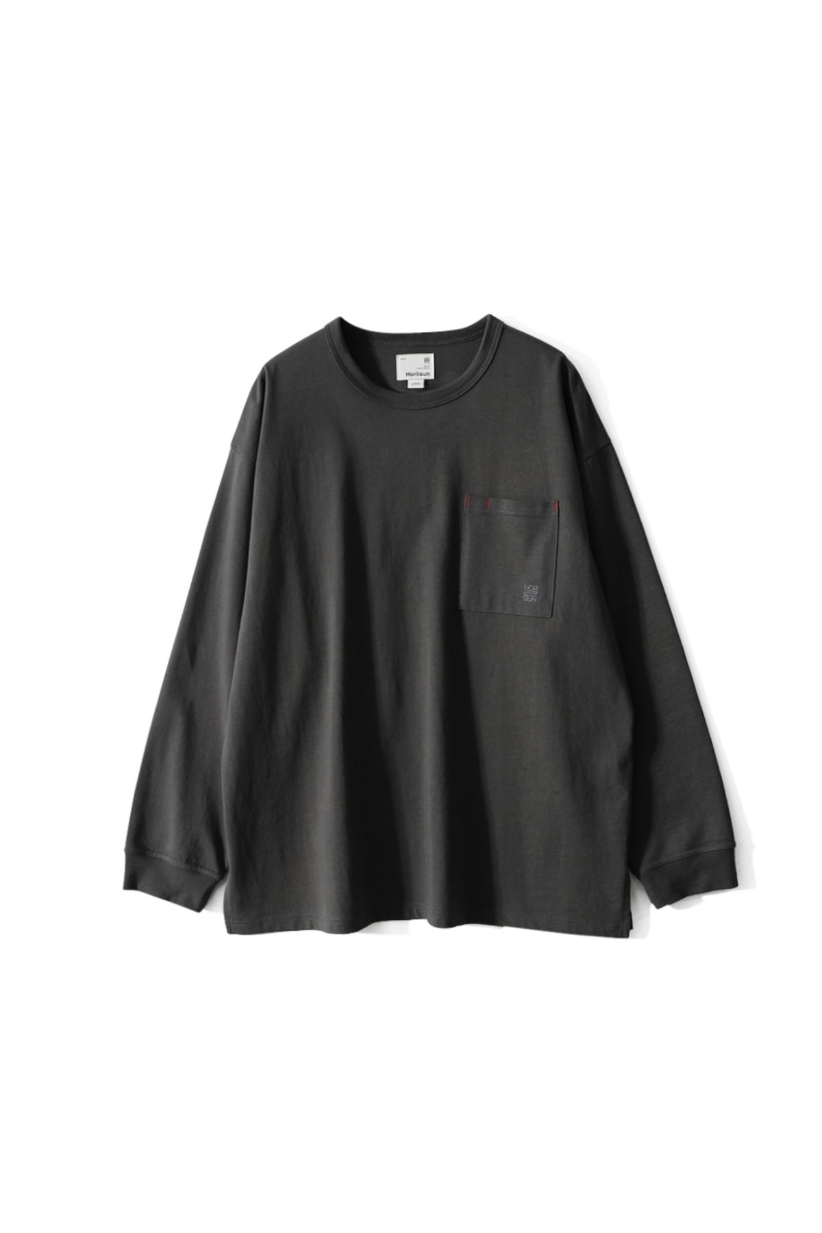홀리선(HORLISUN) Lawrence Long Sleeve T-shirt Charcoal