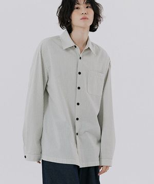 유니섹스 스트라이프 셔츠 네이비