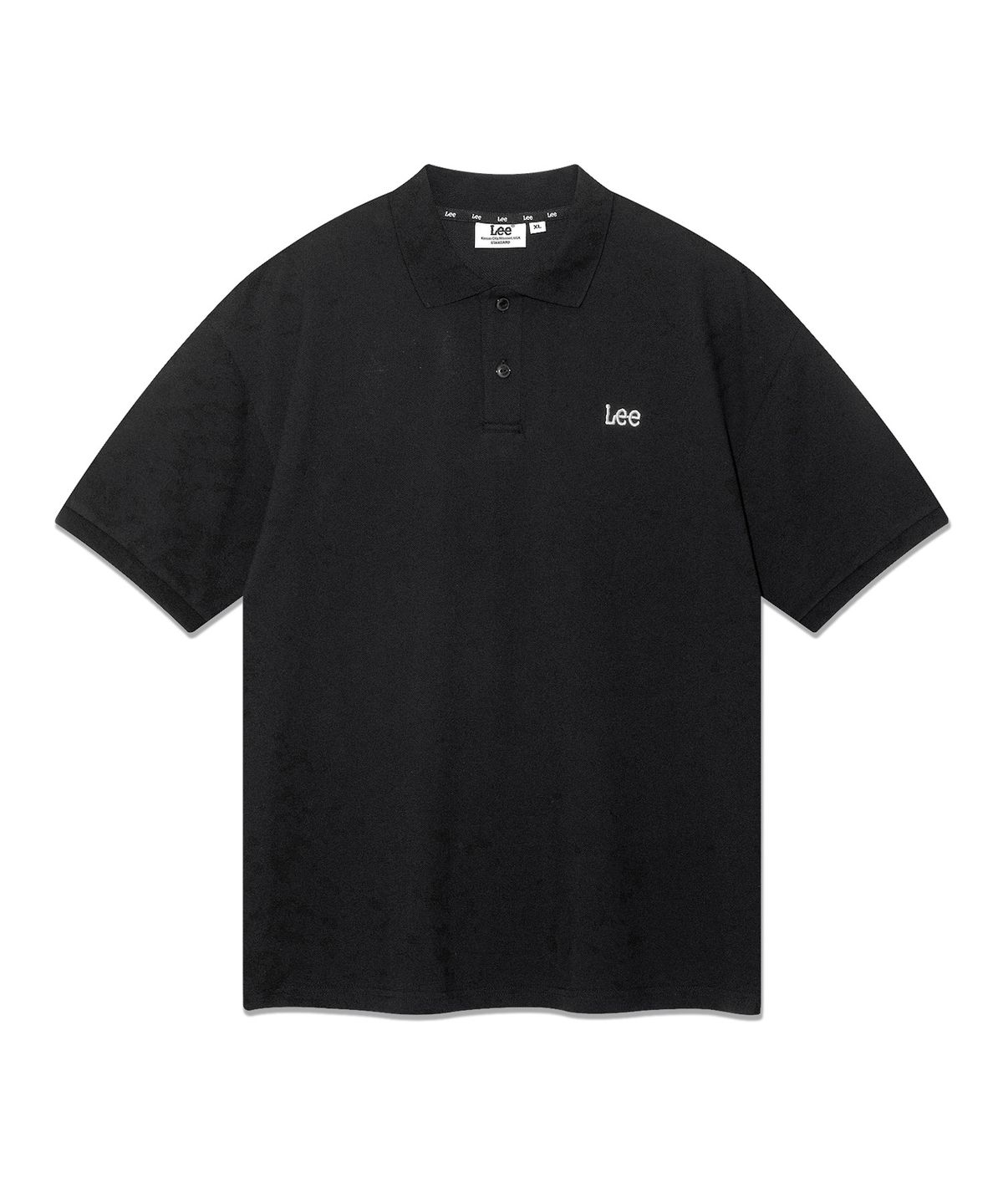 리(LEE) 피케 카라 티셔츠 블랙