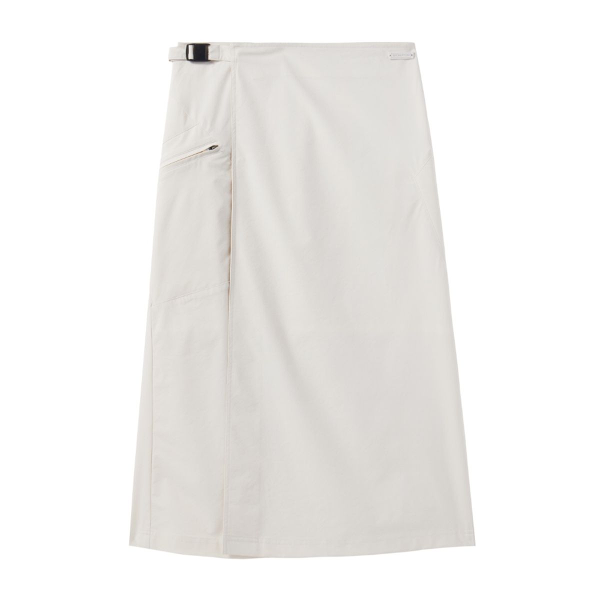 브롬톤 런던(BROMPTON LONDON) W NYLON SET UNBALANCE POCKET WRAP MIDI SKIRT - IVORY (P242WSK360)