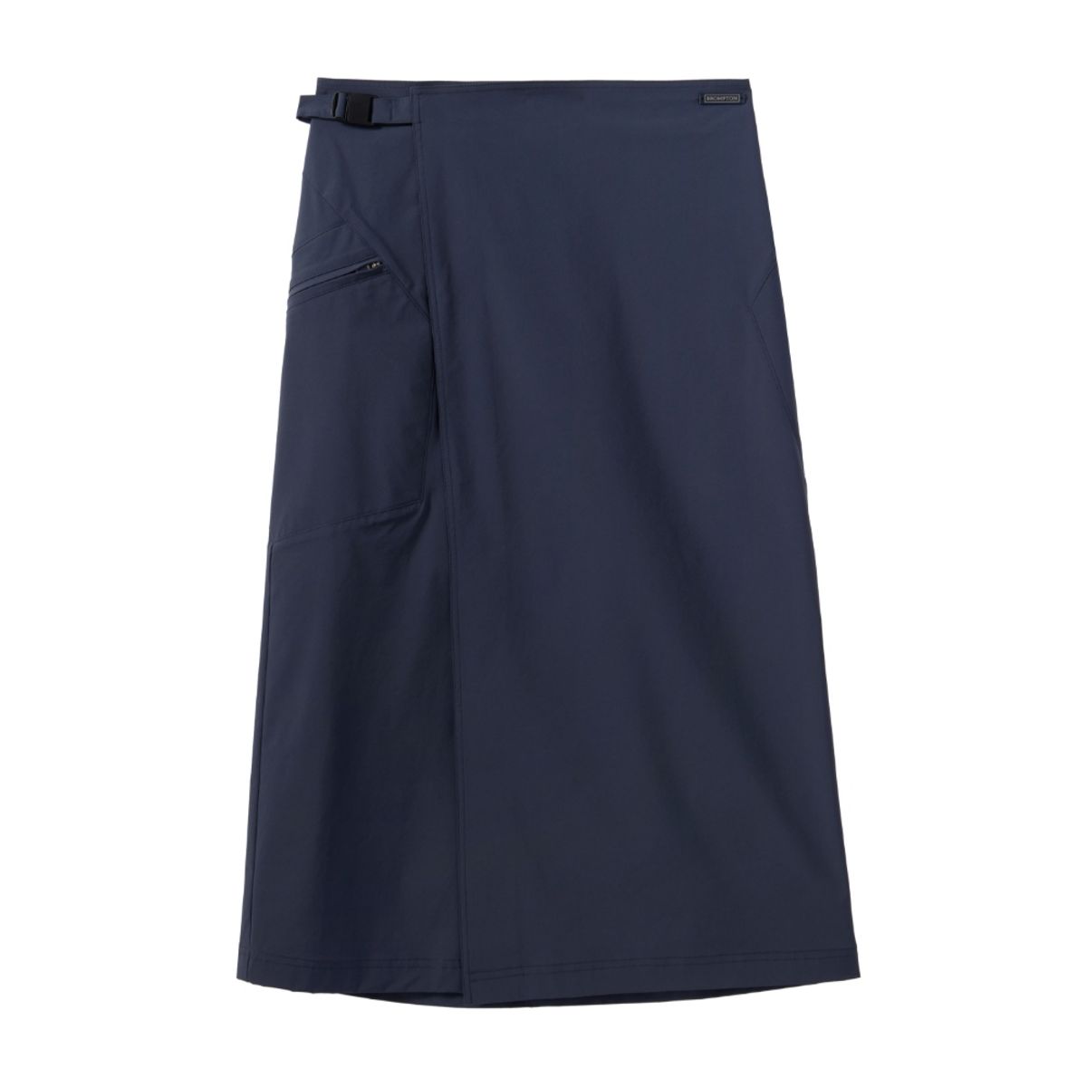 브롬톤 런던(BROMPTON LONDON) W NYLON SET UNBALANCE POCKET WRAP MIDI SKIRT - NAVY (P242WSK360)