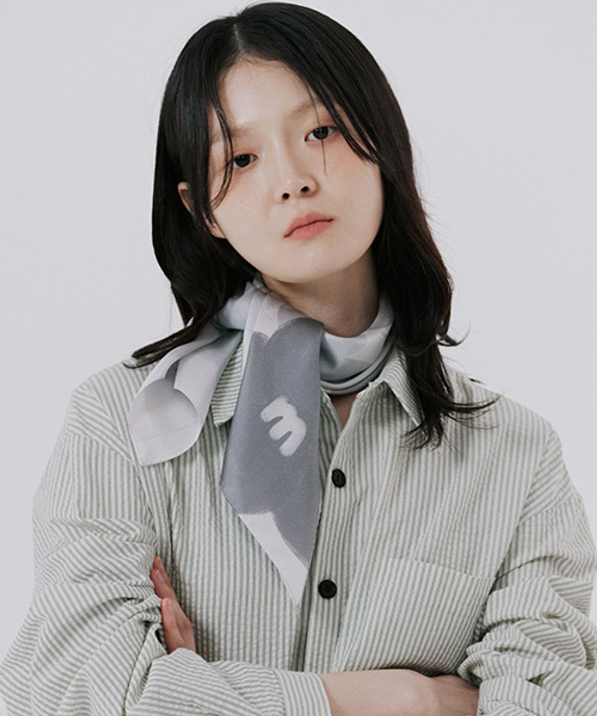 말렌(MALEN) 스카프 흑백