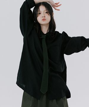 니트 넥타이 카키