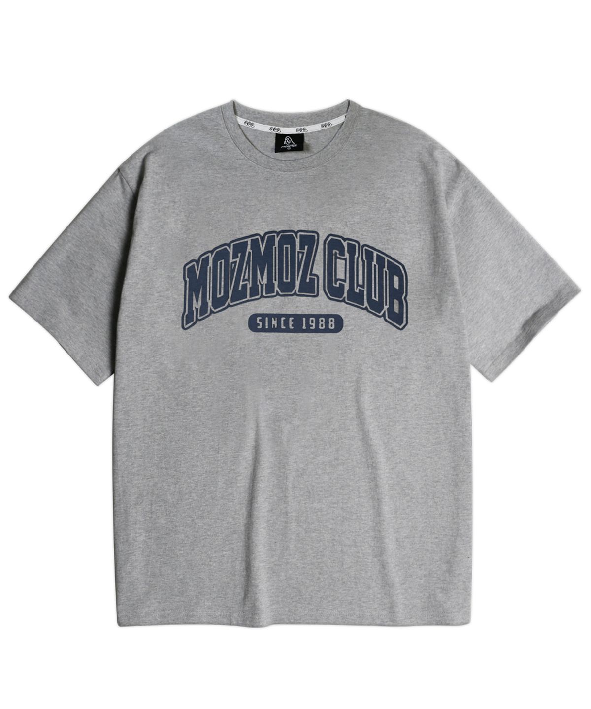 모즈모즈(MOZMOZ) 아치로고 오버핏 반팔티셔츠 N메란지