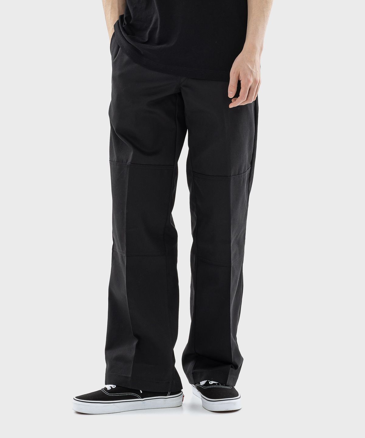 디키즈(DICKIES) 더블니 루즈핏 FLEX 워크팬츠 Black