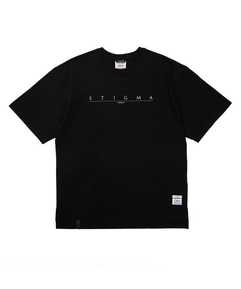 Serif Oversized Short Sleeves T-Shirts Black