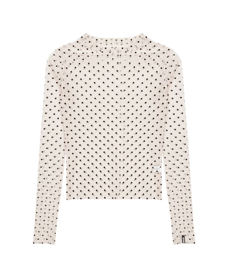 [서예지,이하은 PICK] NICOLE LABEL SEE-THROUGH DOTS TOPS_2 COLOR