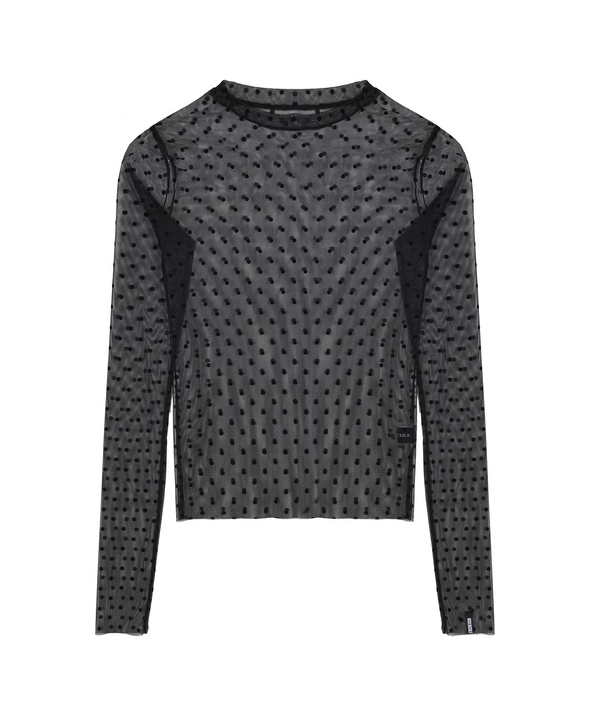 닉앤니콜(NICK&NICOLE) NICOLE LABEL SEE-THROUGH DOTS TOPS_BLACK