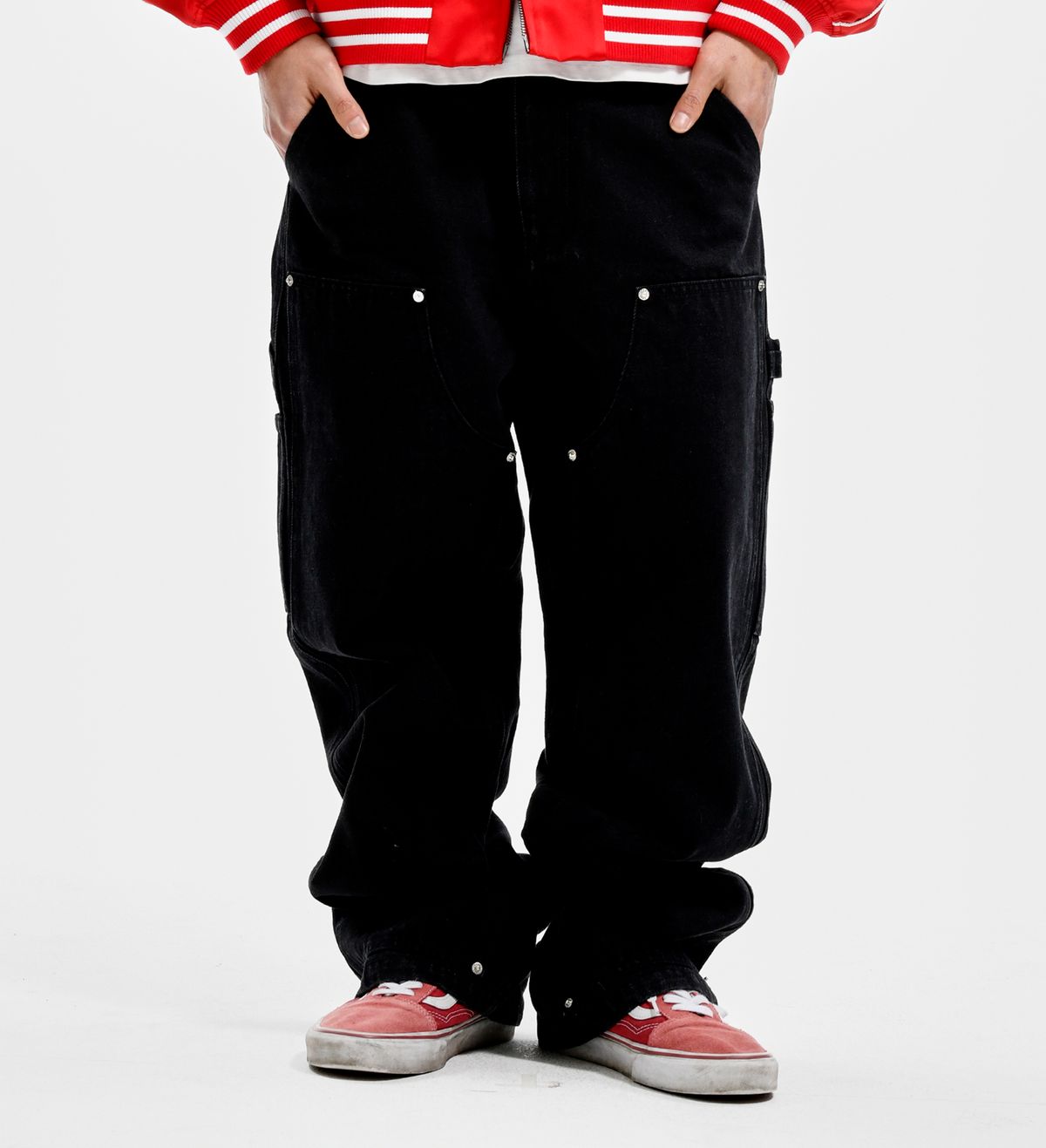 엑스트라오디너리(EXTRAORDINARY) DOUBLE KNEE DENIM BLACK