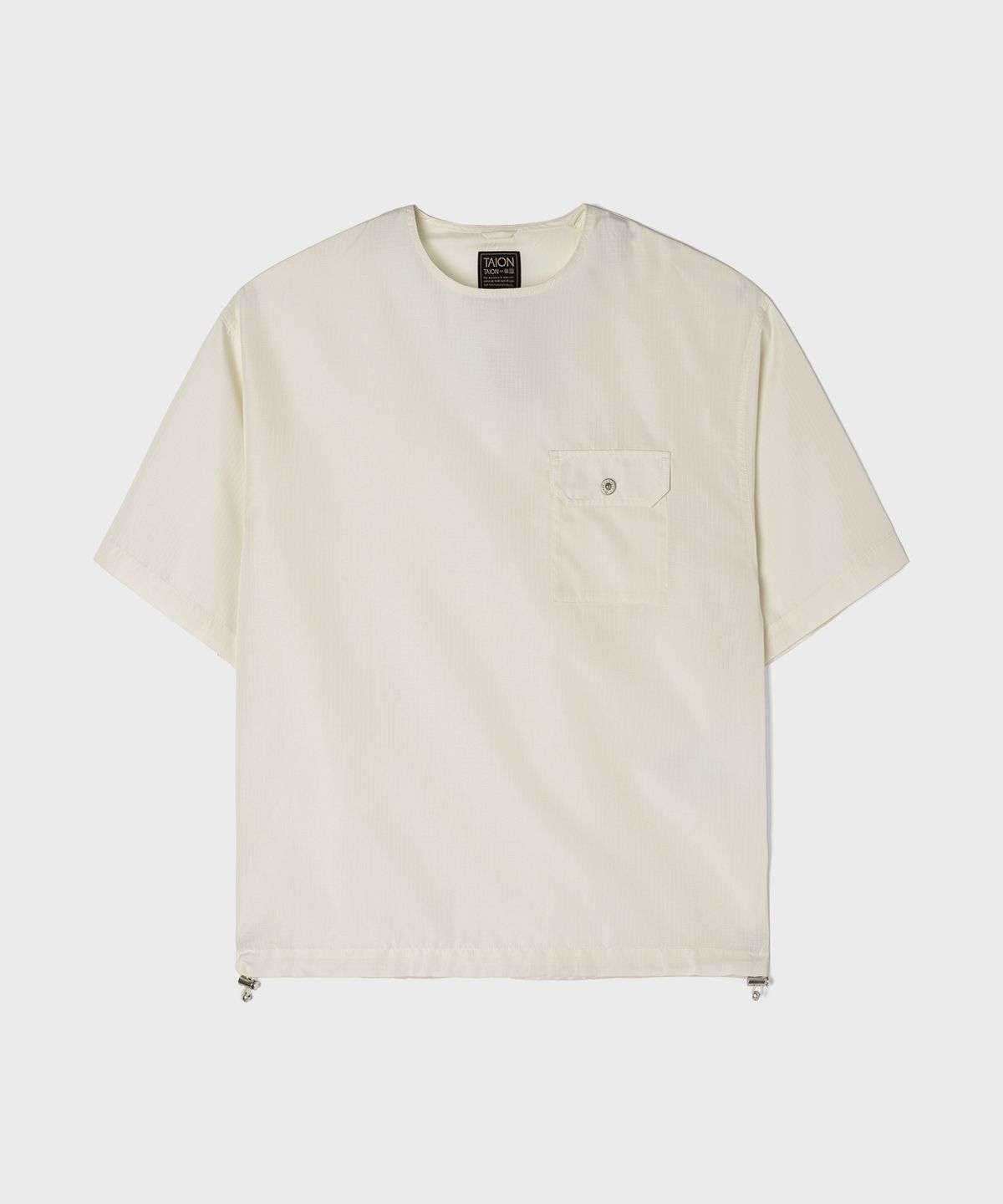 타이온(TAION) 밀리터리 원포켓 티셔츠 Off White
