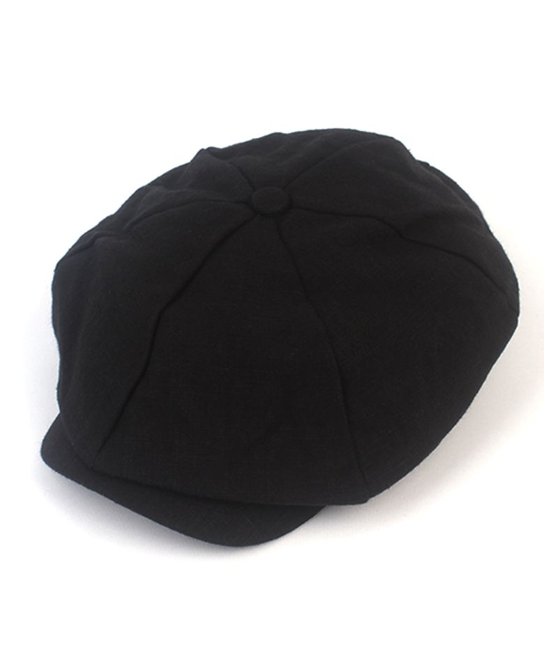 Linen Black Loose Fit Newsboycap 뉴스보이캡