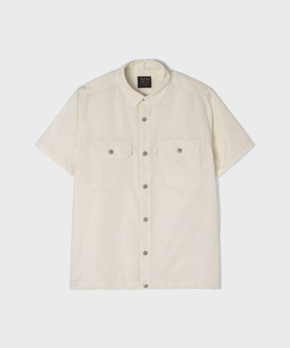 타이온(TAION) 밀리터리 투포켓 셔츠 Off White