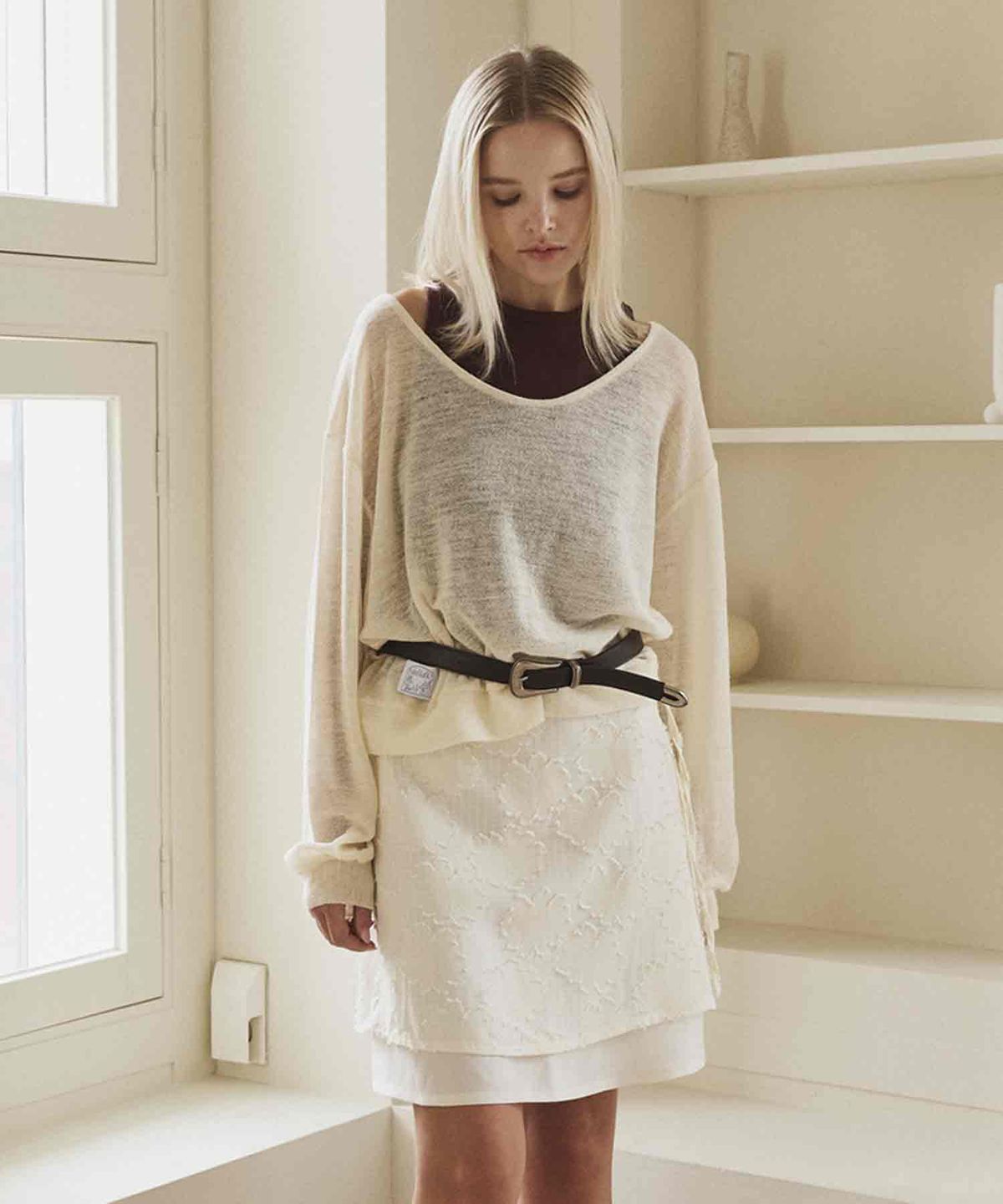 딜라이디(DELIDI) Affable wool knit top (ivory)