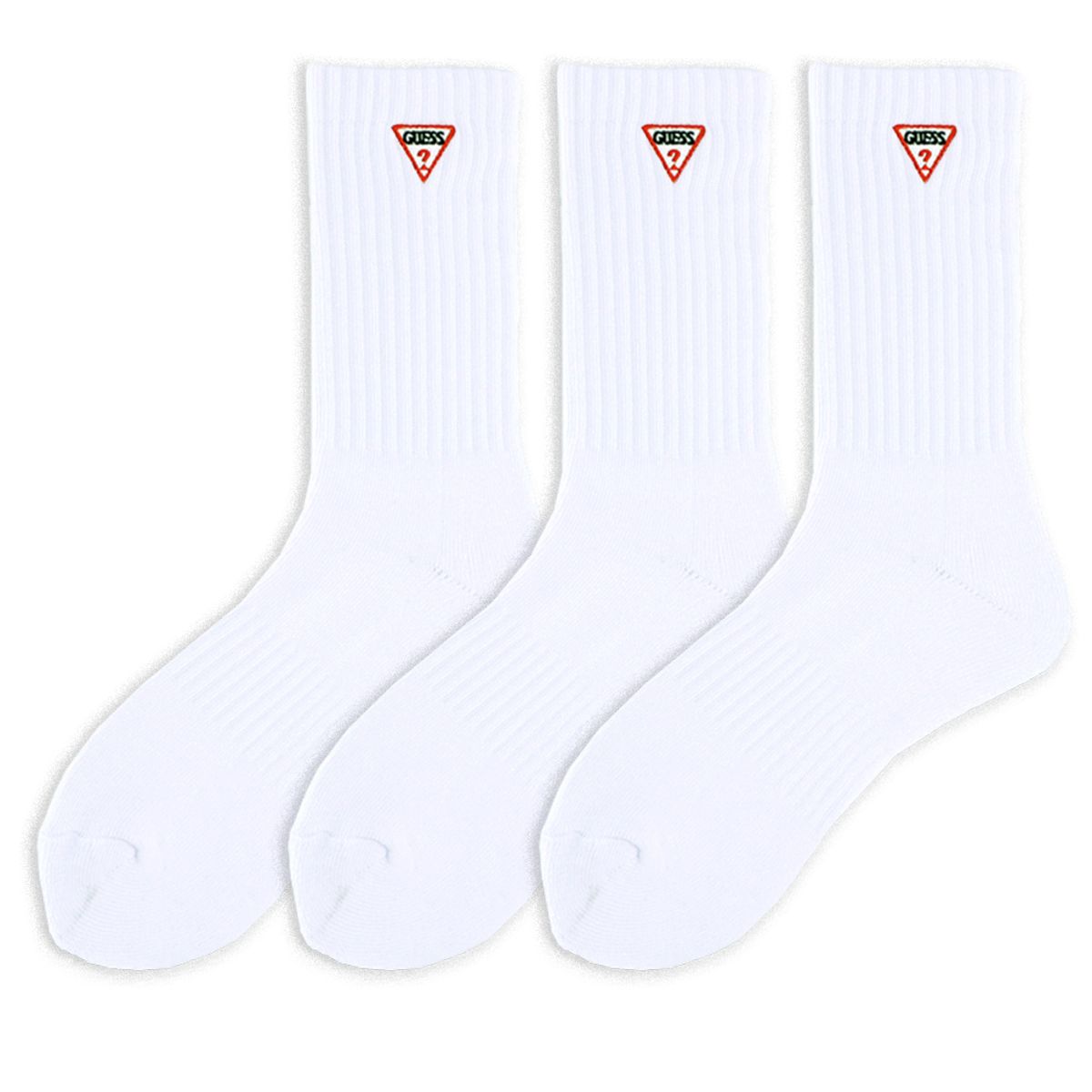 게스 양말(GUESS SOCKS) 게스 로고자수 미듐 반파일 장목 3족