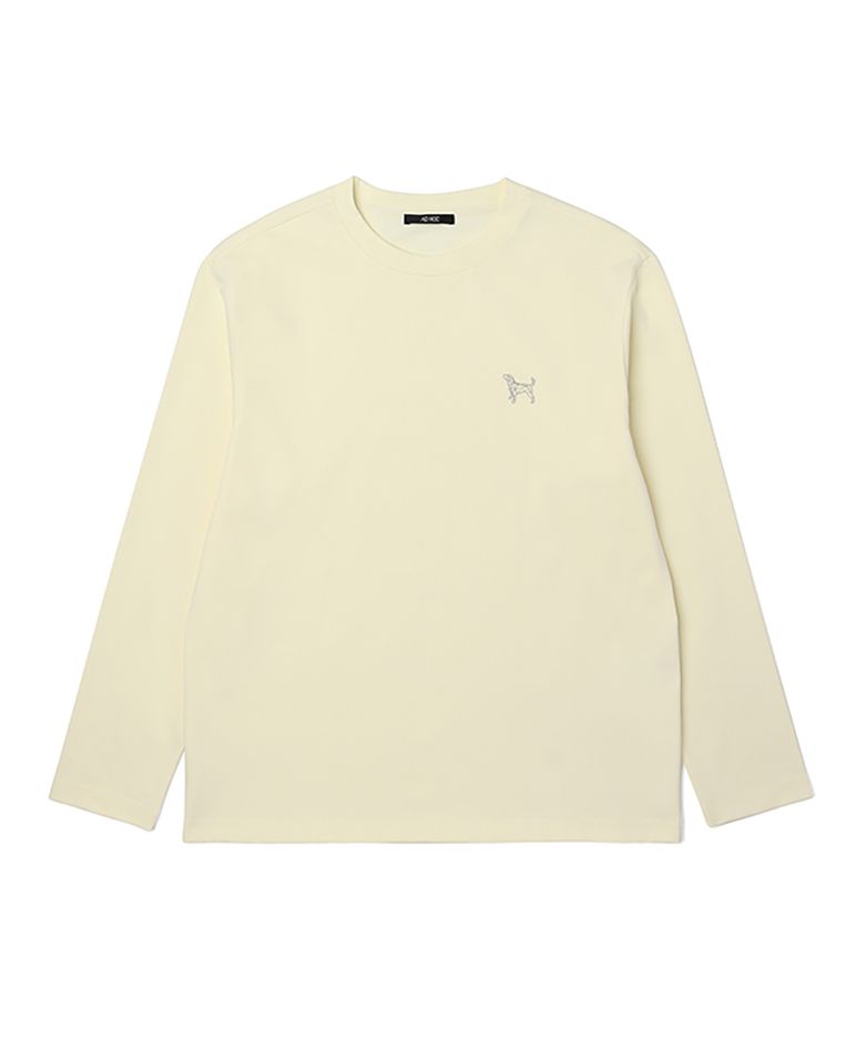 남여공용 베이직 긴팔 크루넥 티셔츠 (YELLOW) (HA2LT92-75)