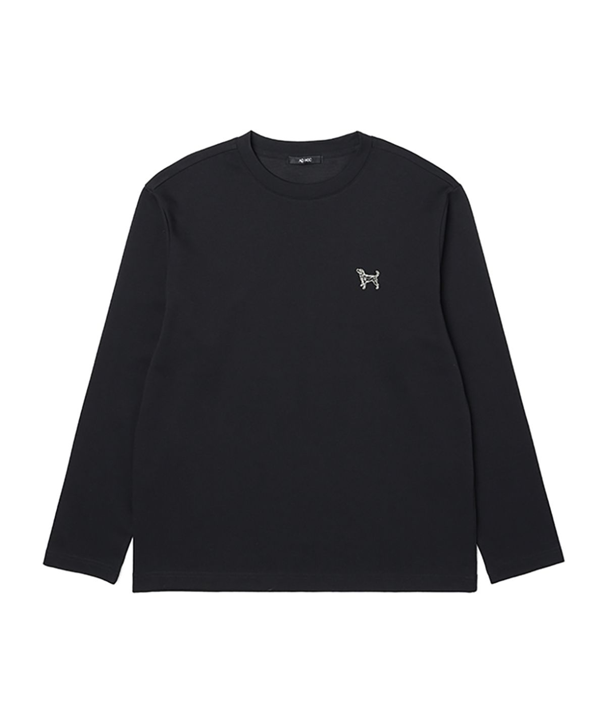 애드호크(ADHOC) 남여공용 베이직 긴팔 크루넥 티셔츠 (BLACK) (HA2LT92-39)