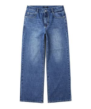 남여공용 와이드핏 데님 팬츠 (INDIGO) (HA3DP12-04)