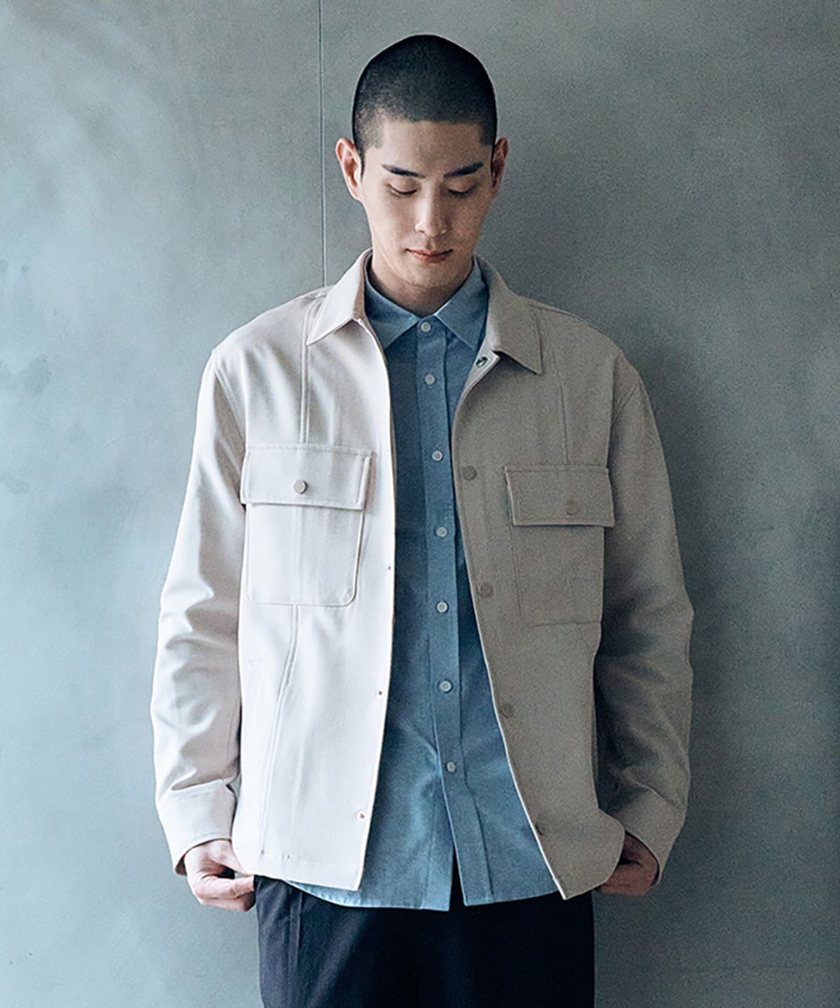 애드호크(ADHOC) 남성 투포켓 TR 셔켓 (LT-BEIGE) (HA3UJ11-23)