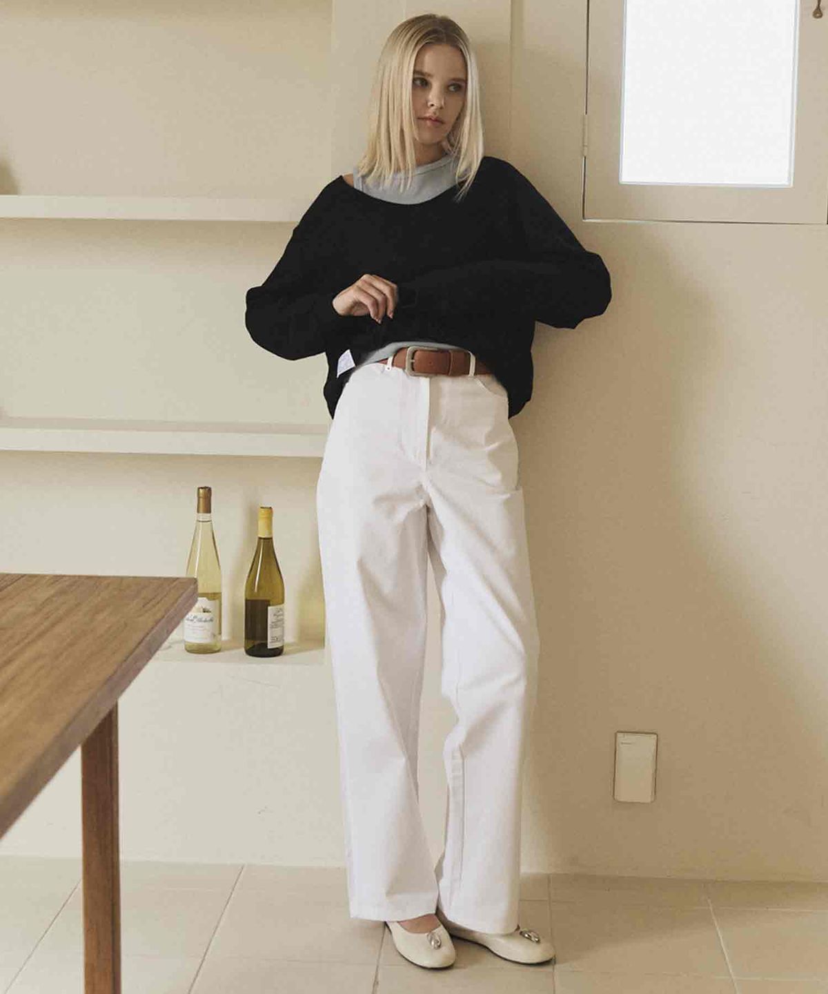딜라이디(DELIDI) Poetic denim pants (white)