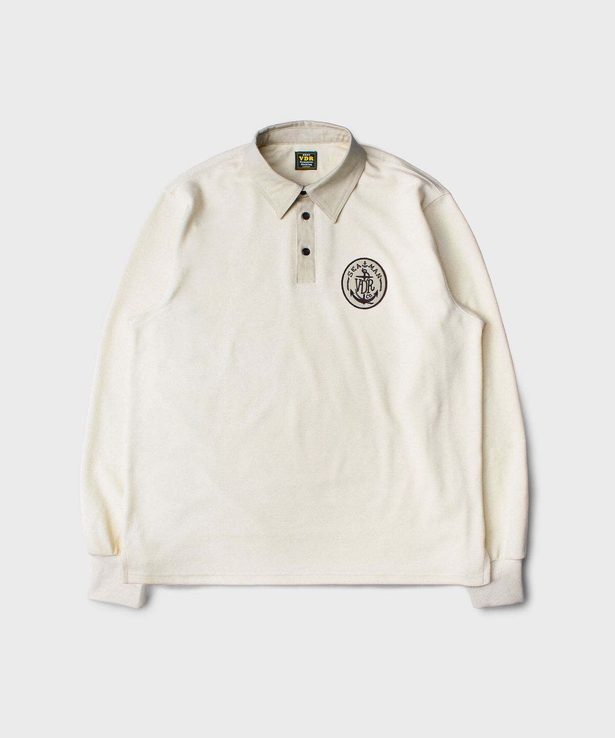 비디알(VDR) SEAMAN PIQUE LONG SLEEVE SHIRT [Cream]