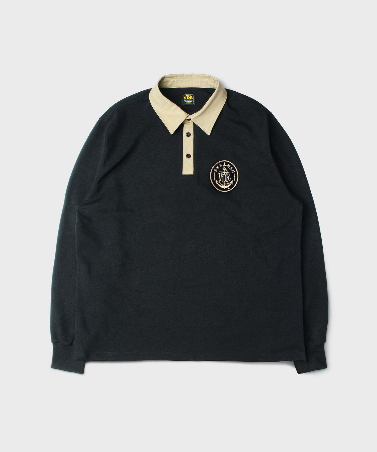 비디알(VDR) SEAMAN PIQUE LONG SLEEVE SHIRT [Black Night]