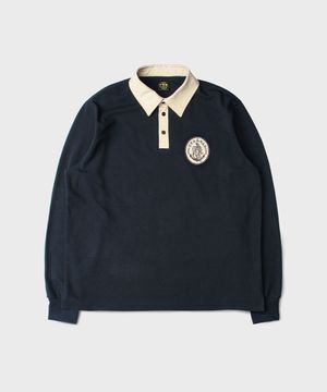 SEAMAN PIQUE LONG SLEEVE SHIRT [Sailor Blue]