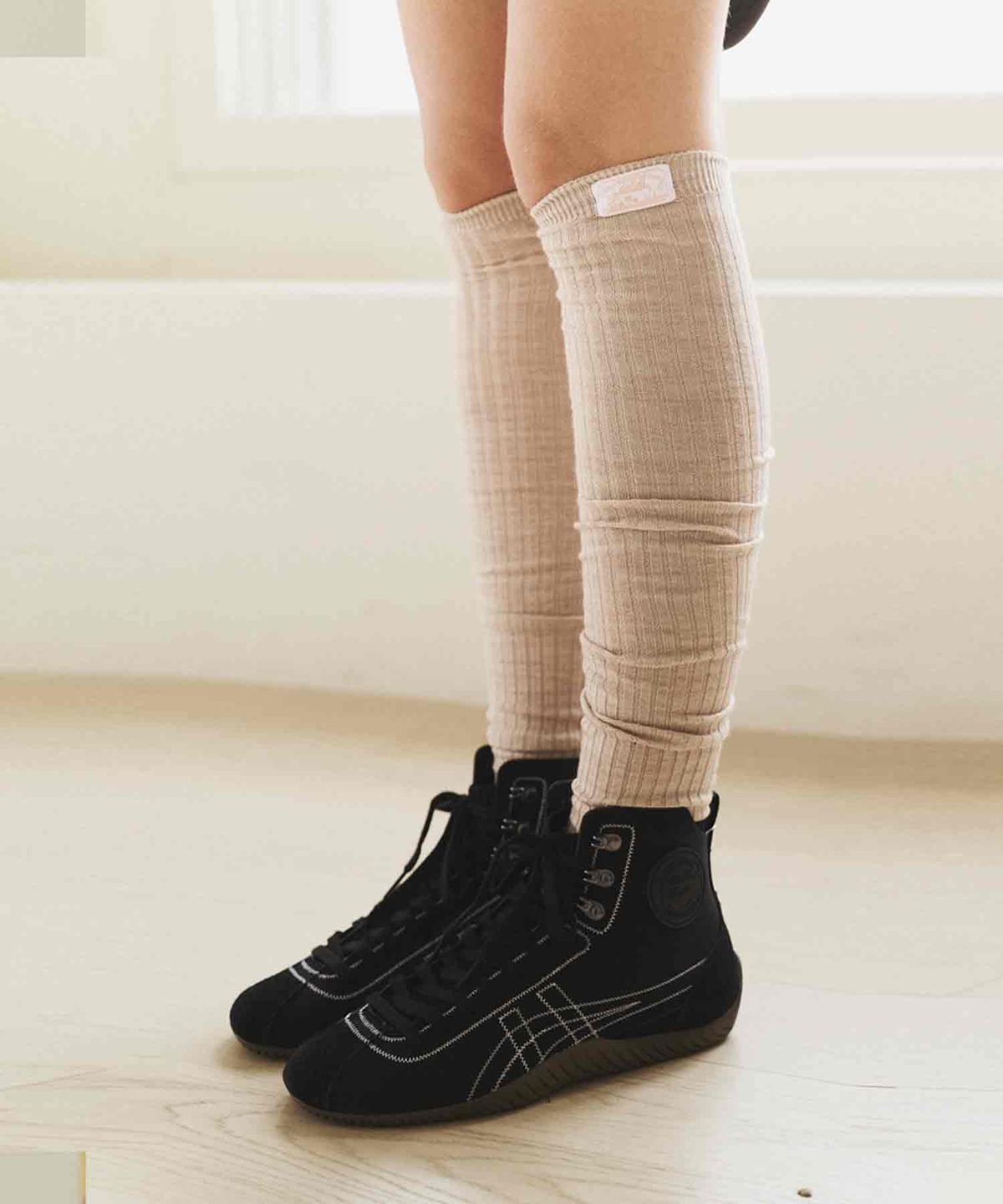 딜라이디(DELIDI) Droplet knee socks (light brown)