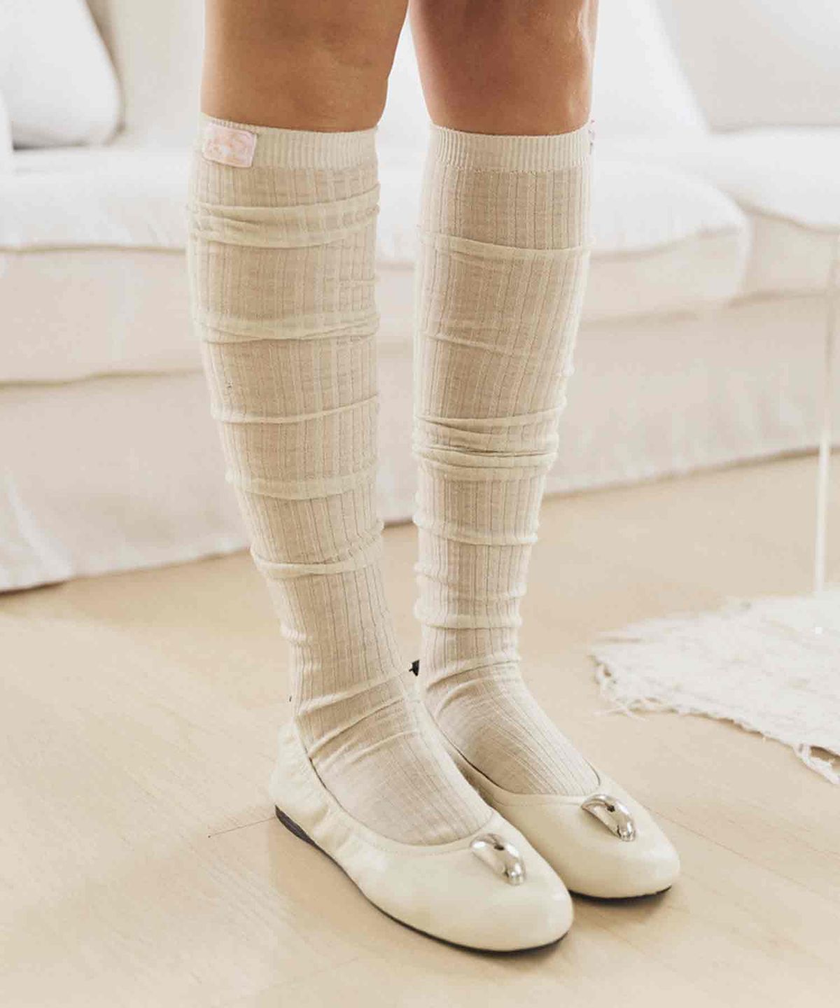 딜라이디(DELIDI) Droplet knee socks (oatmeal)