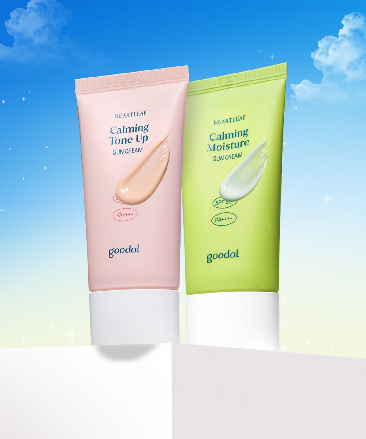 구달(GOODAL) [SET] 맑은 어성초 진정 선크림 + 수분 톤업 선크림 50ml [증정]레드수딩세럼10ml
