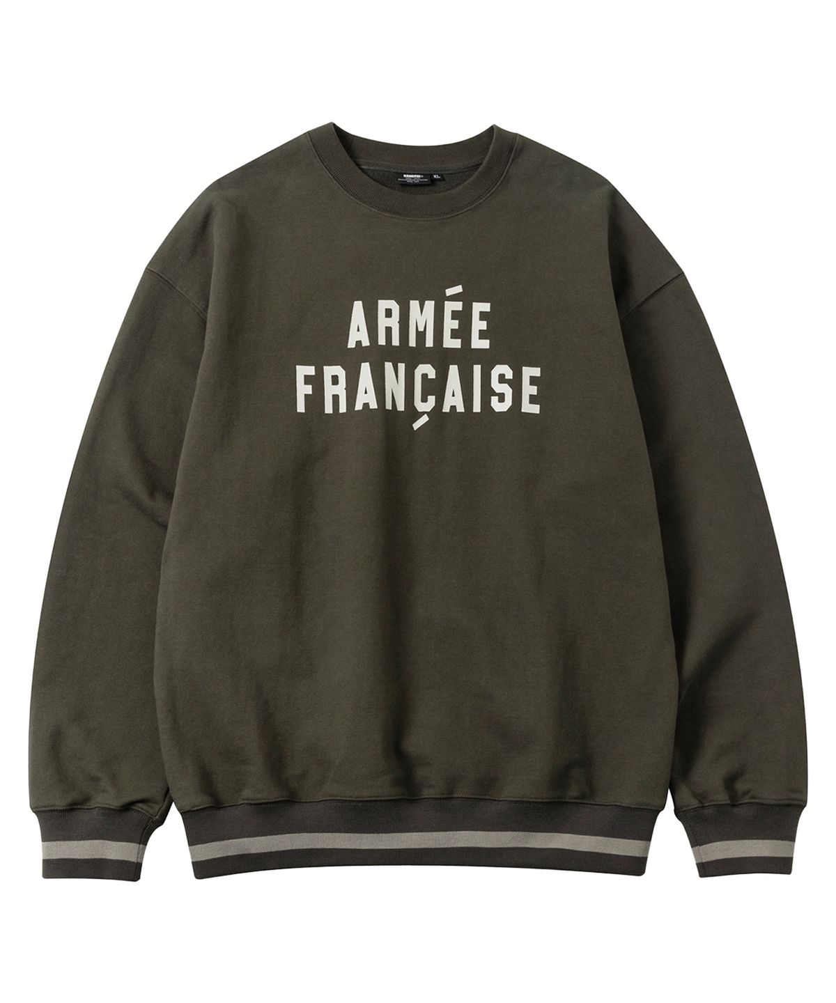 카네이테이(KANEITEI) ARMEE FRANCAISE CREWNECK (OLIVE DRAB)