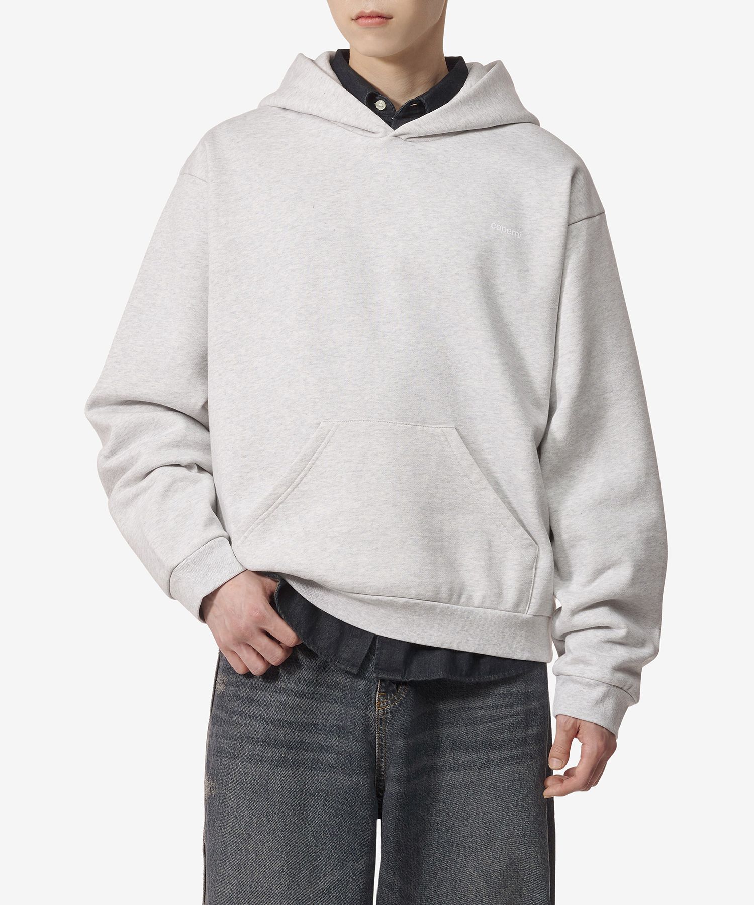 MUSINSA | COPERNI Logo Hood - Dark Grey Melange