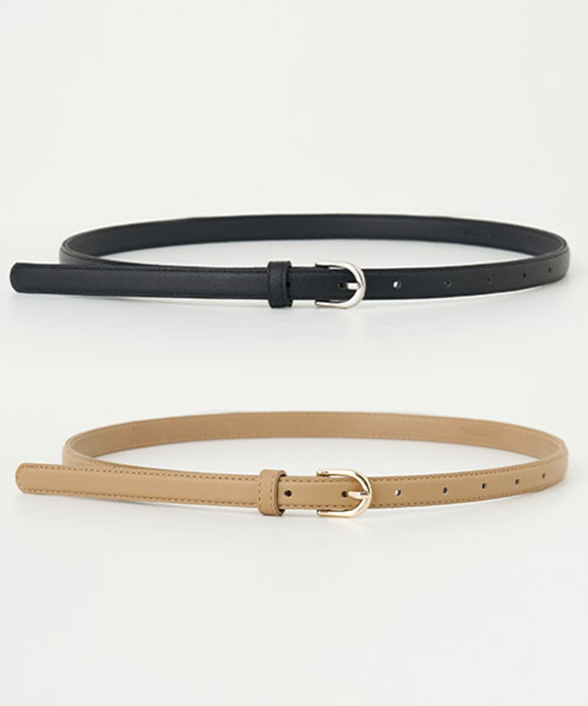링서울(LINGSEOUL) [선물옵션] 15mm leather belt - [silver/gold]