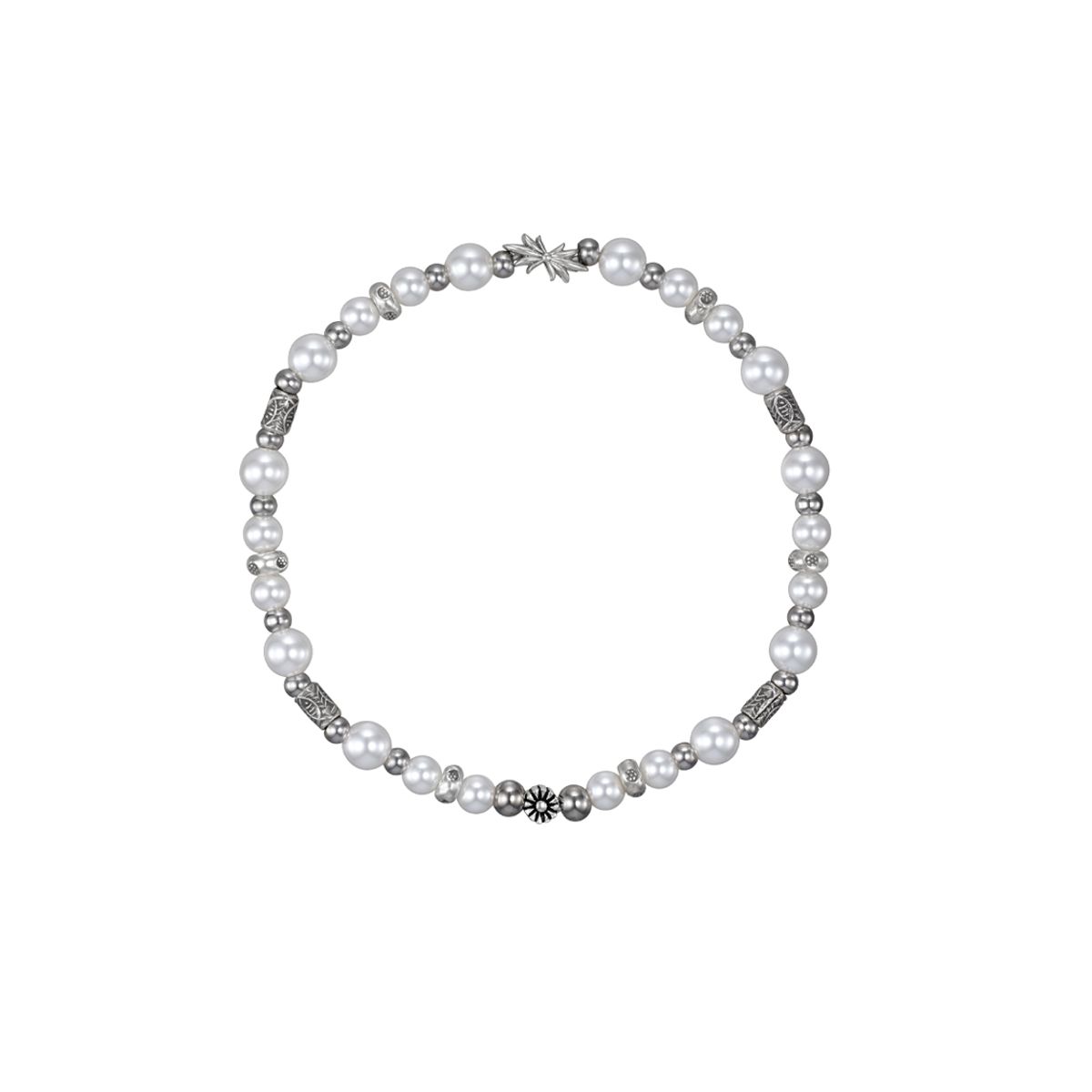 스쿠도(SCUDO) Snow White Ice Pearl Beads Bracelet