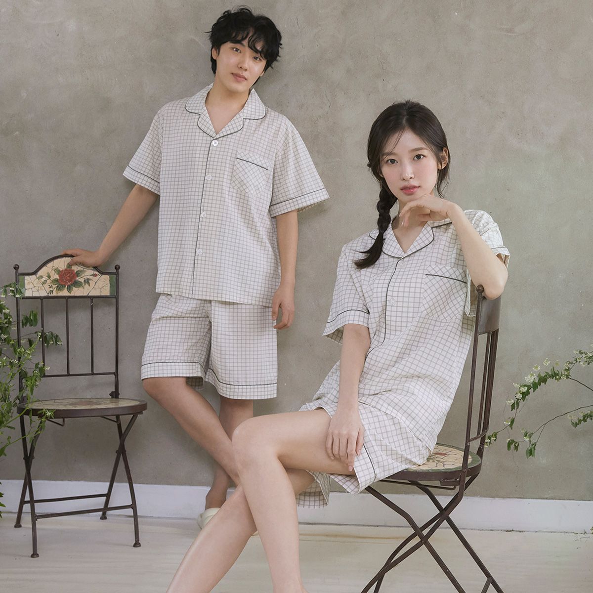 비와이씨(BYC) 면레이온 반팔 잠옷셋트(남녀공용) NRZ1003