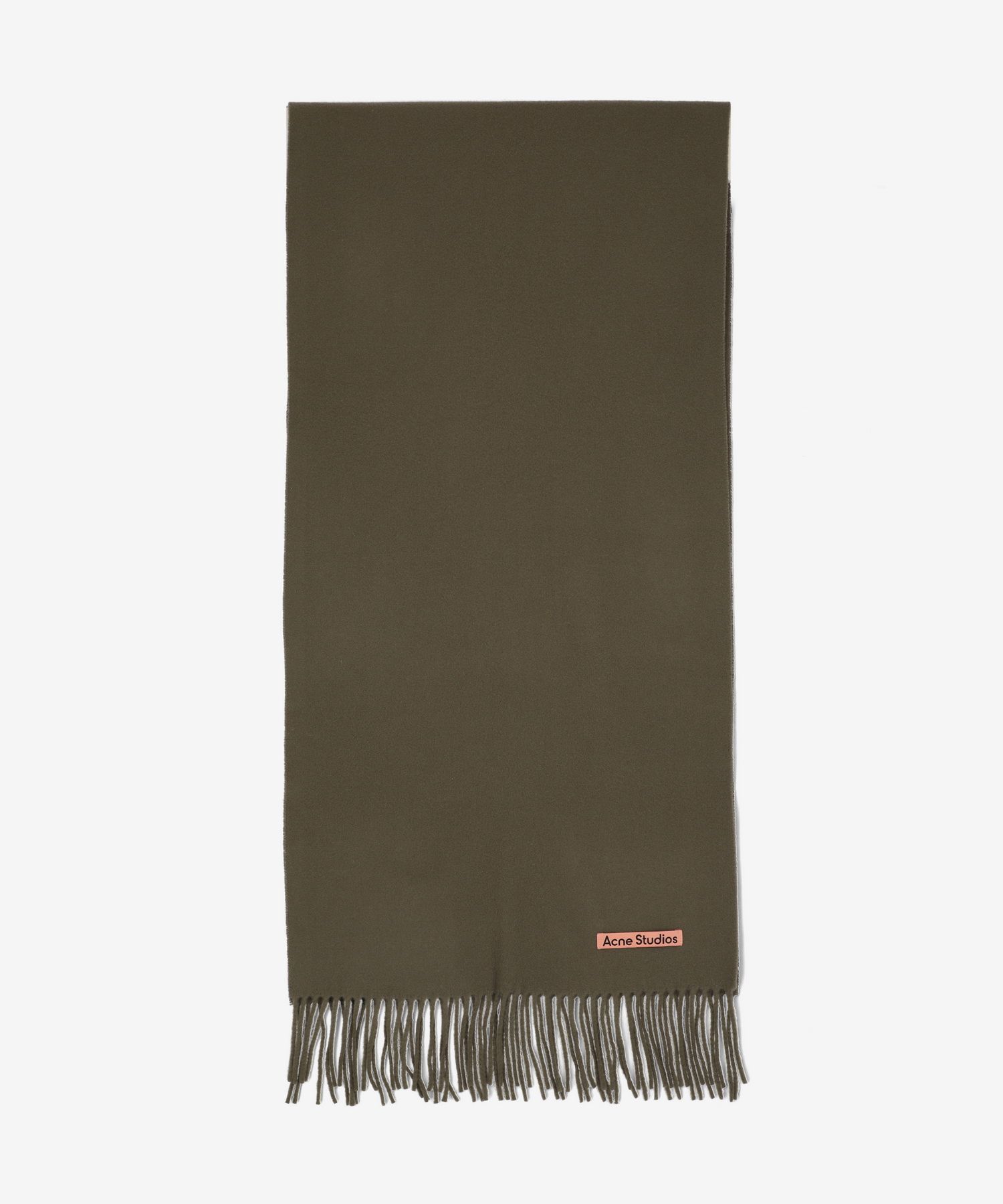 MUSINSA | ACNE STUDIOS Fringe Wool Muffler - Khaki Green