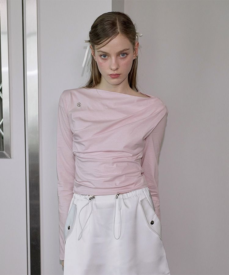 ☆人気☆【ROSE FRANTZ】☆Drape Off Shoulder Long Sleev.e☆ ☆人気☆【ROSE FRANTZ】☆Drape Off Shoulder Long Sleev.e